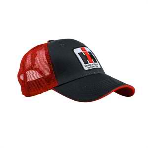 case ih trucker hat cap in charcoal and red