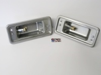 Silver Powdercoated Front Turn Signal Light Housing Set